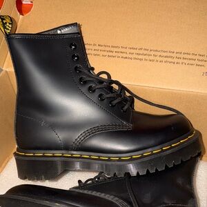 Dr. Martens Black Boots with Yellow Accents